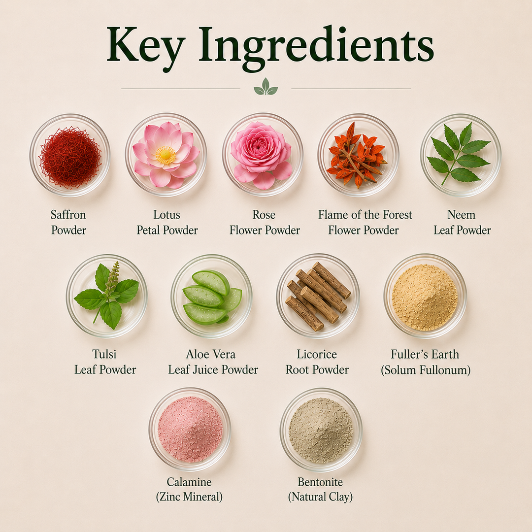 DIY Lotus & Saffron Face Pack