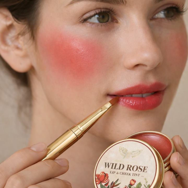 Retractable Two Head Brush: Lip, Eye-Shadow and Cheek
