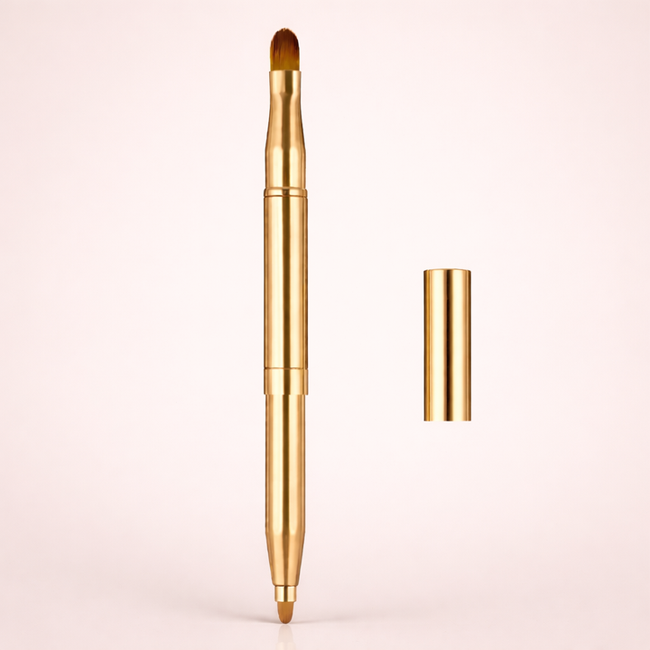 Retractable Two Head Brush: Lip, Eye-Shadow and Cheek