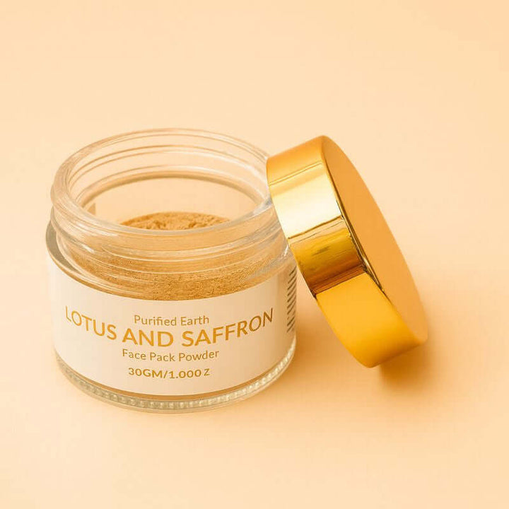 DIY Lotus & Saffron Face Pack Powder for Natural Glow & Clear Skin