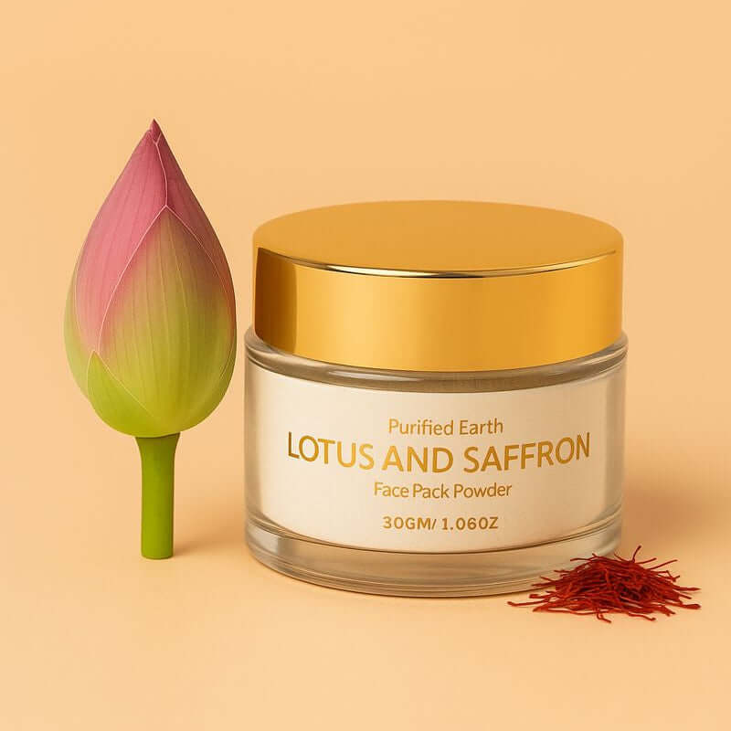 DIY Lotus & Saffron Face Pack Powder for Natural Glow & Clear Skin