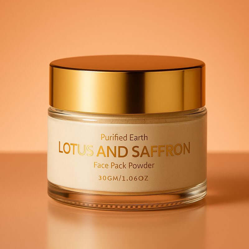 DIY Lotus & Saffron Face Pack Powder for Natural Glow & Clear Skin