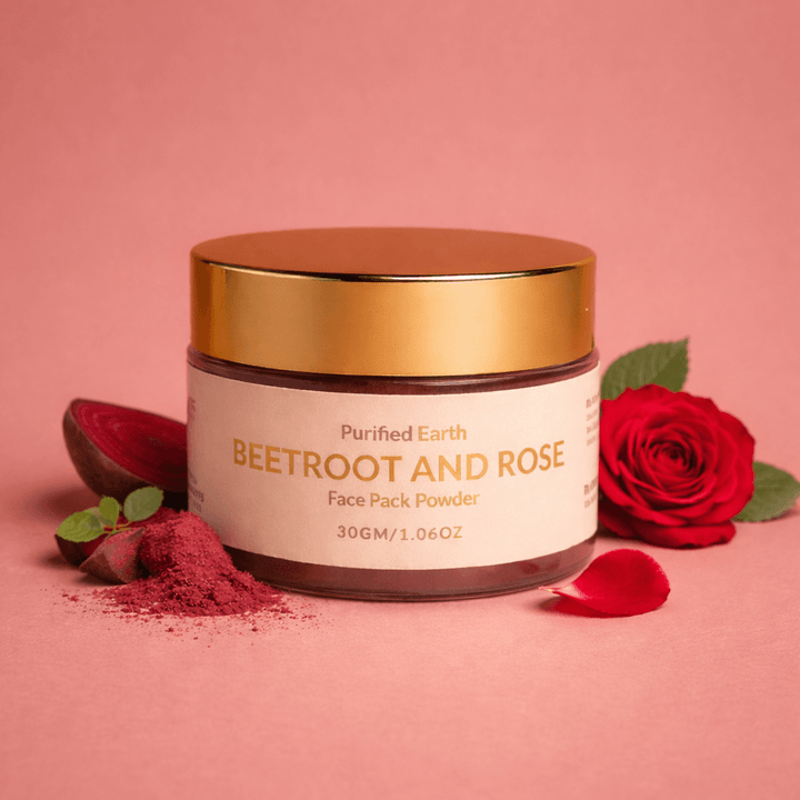 DIY Beetroot and Rose Face Pack Powder