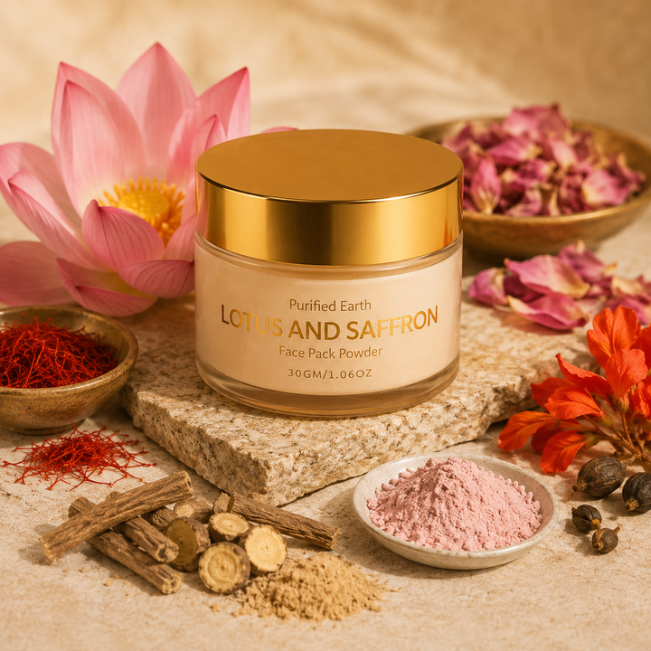 DIY Lotus & Saffron Face Pack